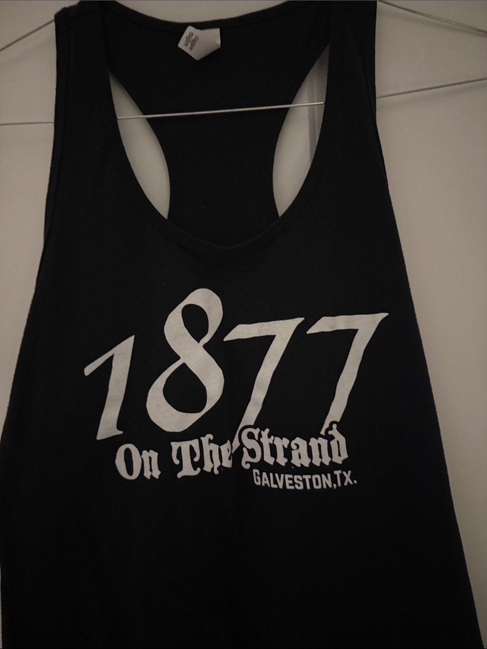 1877 On The Strand Galveston Iconic Bar Tank Top - Black & White SZ XL